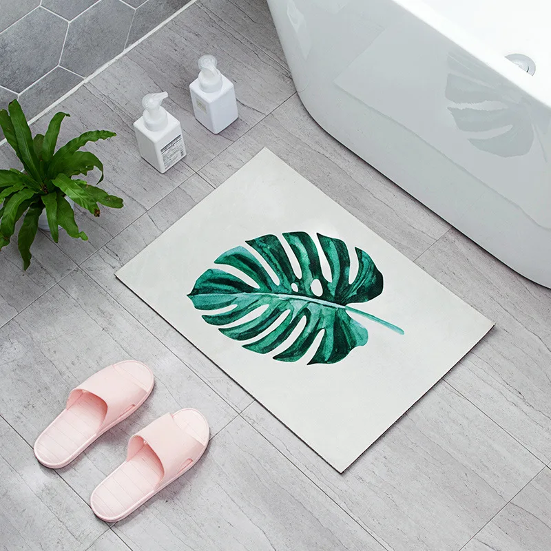 Zeegle Door Mat Leaves Pattern Floor Welcome Home Mats Soft Carpet Children Bedroom Bedside Rugs | Дом и сад