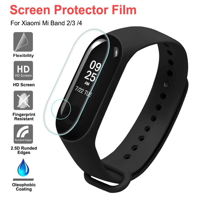 5pcs For Xiaomi Mi Band 3 Screen Protector Ultra Thin Film Soft film 2 4 Not Tempered Glass |