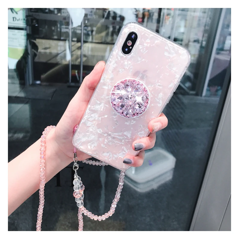 Роскошный силиконовый чехол с 3D алмазным кольцом для iphone 6 7 8 plus X XR XS11pro MAX Samsung galaxy