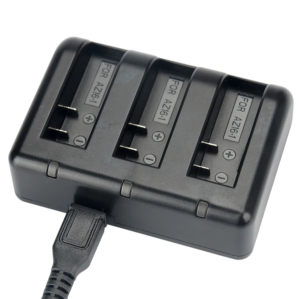 KingMa AZ16-1 Батарея 3-канальный блок питания с USB Зарядное устройство для спортивной экшн-камеры Xiaomi YI AZ16-1 и спортивной экшн-камеры Xiaomi Yi 4K экшн Камера