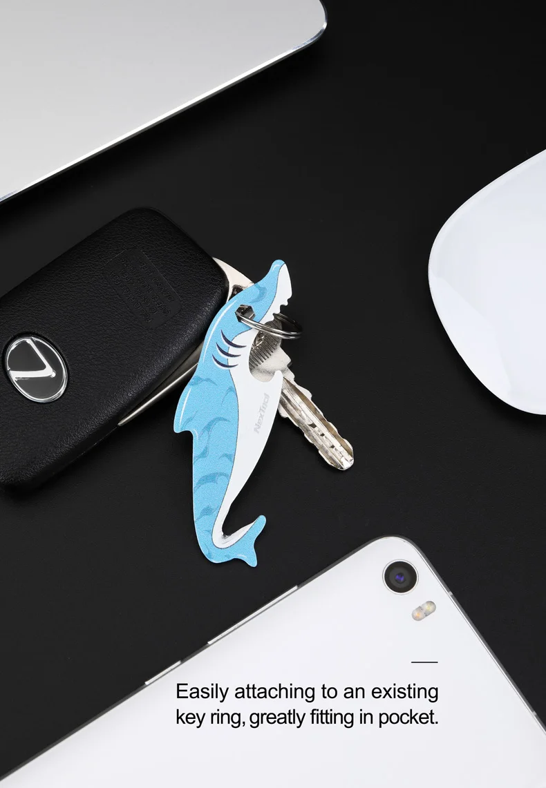 NEXTOOL многофункциональный EDC инструмент мини Открыватель коробок резак акулы 2 шт черный и синий