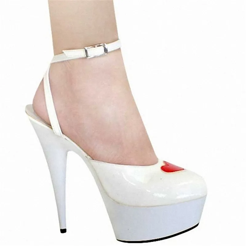 Summer sexy transparent shoes round head stage banquet high heel single 15cm special dance | Спорт и развлечения