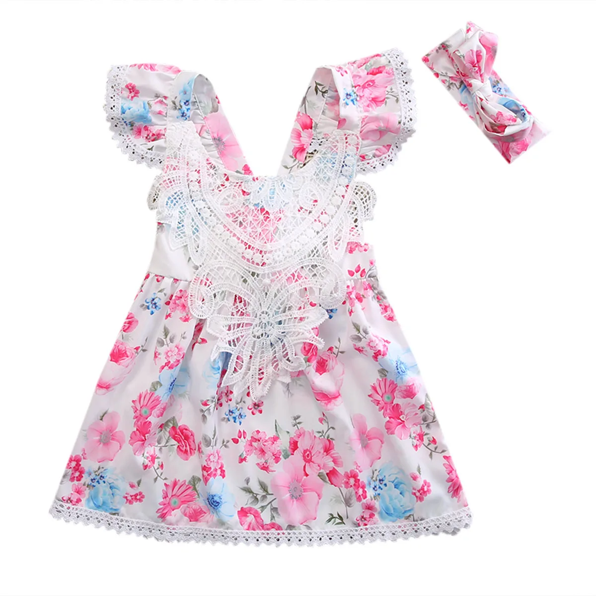 Платье для маленьких девочек Пышное Платье-пачка принцессы с цветочным рисунком