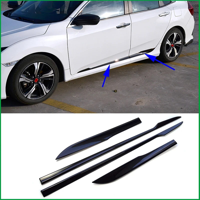 Для Honda Civic Sedan 10th автомобильный корпус дверь боковая молдинг линия отделка наклейка протектор акцент Подкладка Полосы