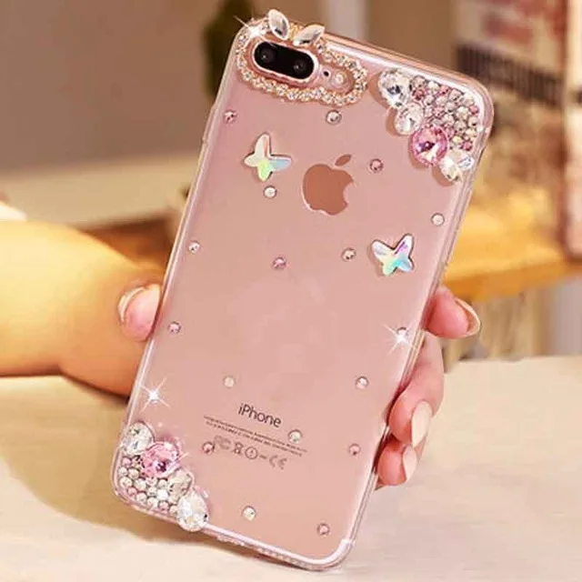 XSMYiss Fashion Bling Crystal Rhinestone Diamond Soft Transparent Case For Samsung S6 S7 S8 S9 S10 S20 S21 PLUS Note5 8 9 10 20 | Мобильные