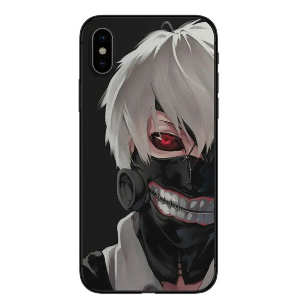 OUTMIX короткая футболка с героями из японского аниме Tokyo Ghoul телефон Fundas Coque черный