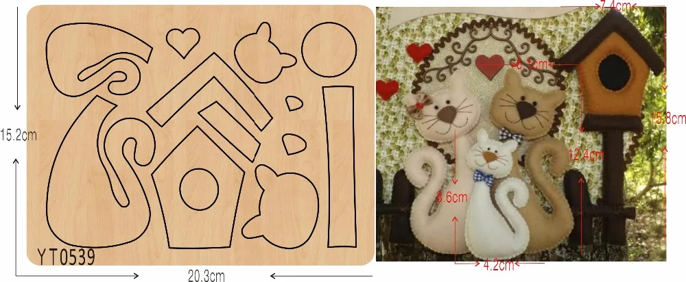 Кошка Дом DIY новая деревянная форма резки штампы для скрапбукинга Толщина/15,8 мм/YT0539