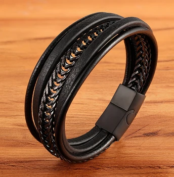 Multi-layer Stainless Steel Combination Leather Bracelet 6