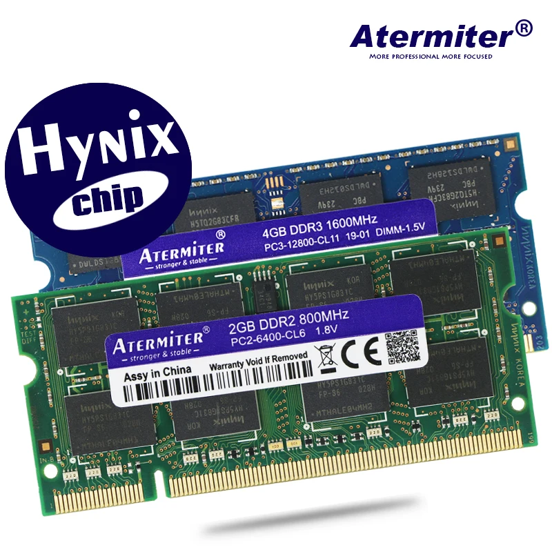 Hynix чип 2 ГБ/4 ГБ/8 ГБ 1 Гб 4G 2G PC2 PC3 DDR2 DDR3 667 МГц 800 1333 Гц 1600 МГц 5300 6400s 8500 10600 памяти ноутбука ноутбук Оперативная память