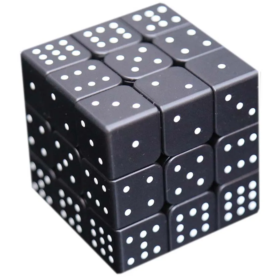 Магический кубик 3х3х3 Stickerless Cubo Magico слепых Брайля отпечатков пальцев головоломки