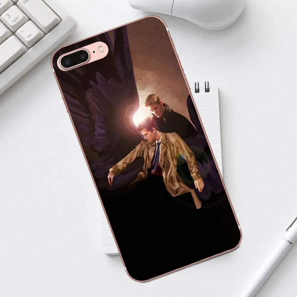 Сверхъестественное искусство кастиеля для iPhone 4 4S 5 5C SE 6 6S 7 8 Plus X XS Max XR Galaxy A3 A5 J1 J3 J5 J7 TPU стиль - Цвет: as picture