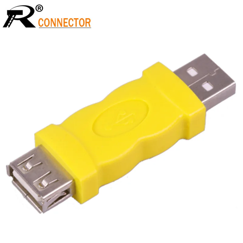 3 шт. Высокое качество USB 2,0 USB мужчина к женскому расширенному адаптеру AM к AF usb разъем R разъем желтый цвет