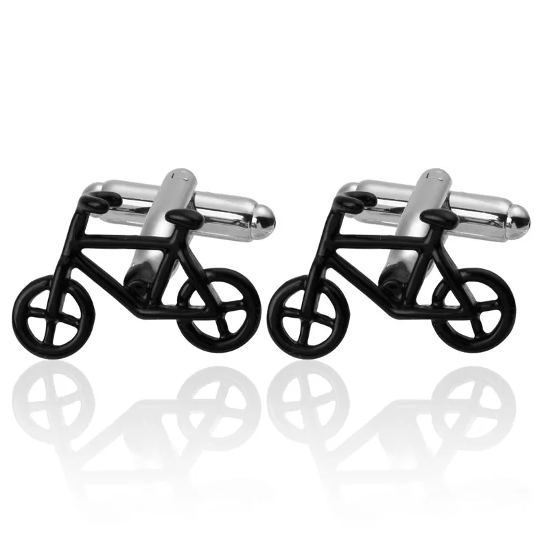Высокое качество Французский стиль черные запонки велосипед для мужской рубашки