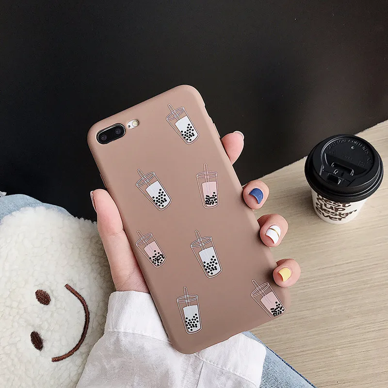2 Мягкий чехол для телефона с молочным чаем для huawei P20 P30 P10 mate 10 20 Lite Pro Honor 9 10 8X Nova 3 3i 3e 4 4e, задняя крышка - Цвет: 2