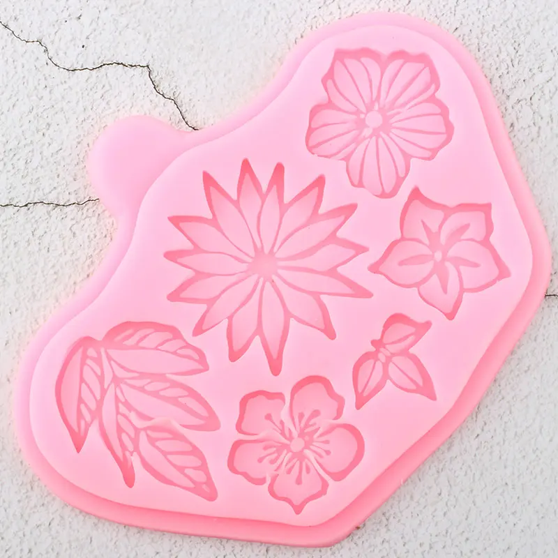 Sugarcraft цветок силиконовая форма листья конфеты Полимерная глина помадки формы