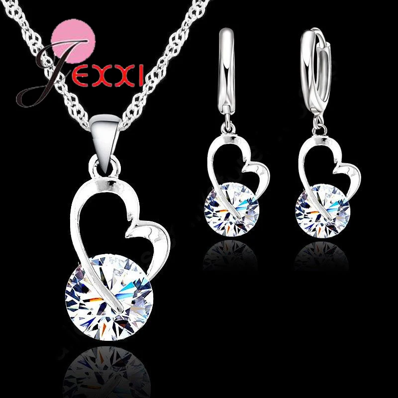 Быстрая доставка новые ювелирные изделия сверкающих CZ ювелирный набор 925 пробы