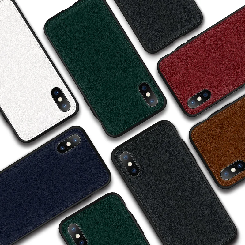 IIOZO Luxury PU leather Case For iPhone XS Max XR X 7 8 Plus 6 6s Ultra-thin Texture Soft Silicone Phone Cases Cover | Мобильные