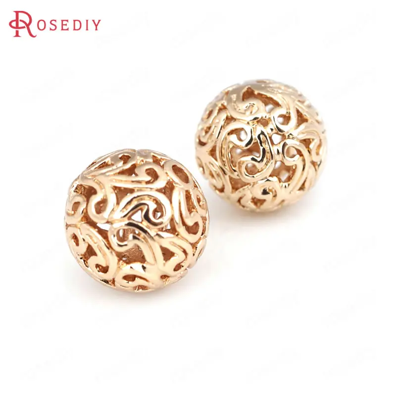 6 шт. латунные полые круглые бусины 8 5 мм 10 24 к цвета шампанского|round beads|beads roundbeads