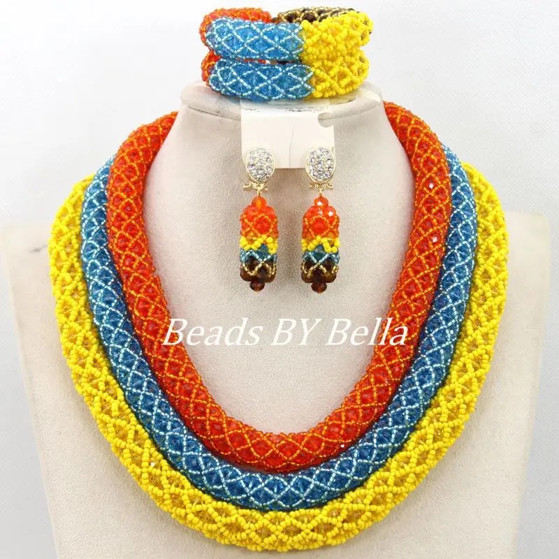 Прекрасный нигерийский комплект ювелирных изделий для свадебной вечеринки