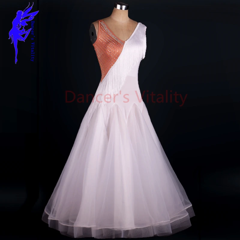 Костюм для бальных танцев сексуальные ожерелья senior stones с кисточками без рукавов