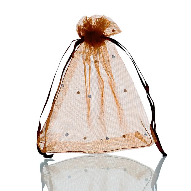 25-100 шт, сумки из органзы с белым сердцем, очаровательные ювелирные сумки, свадебные, рождественские, вечерние, подарочные мешочки для подарка, ювелирные изделия 7 см x 9 см - Цвет: 10cmx12cm