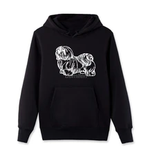 Мужские толстовки с забавным принтом новинка дизайн Shih Tzu Dog