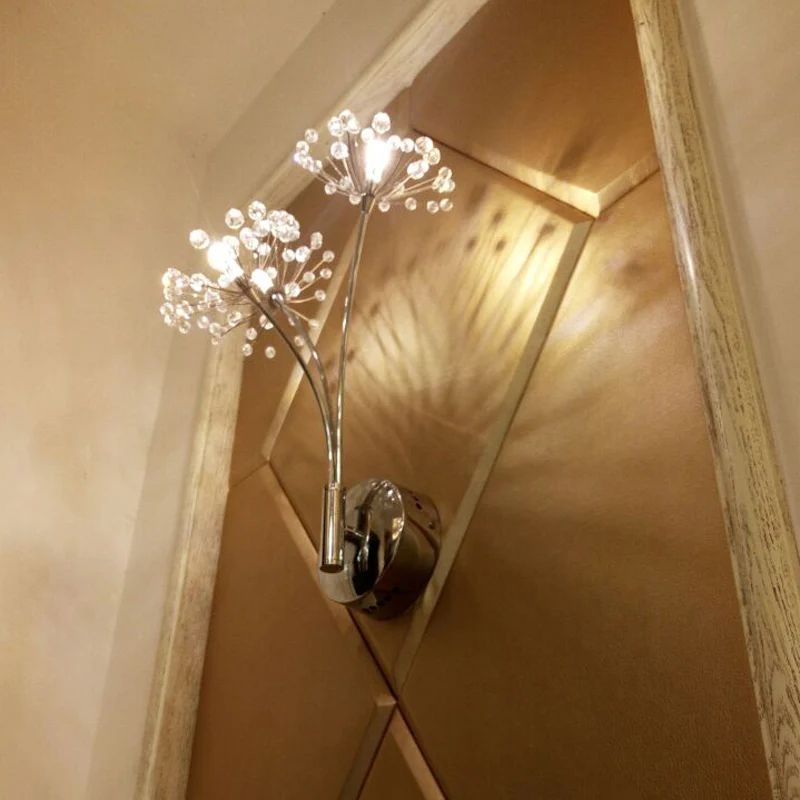 Одуванчик современный настенный светильник с аппликацией для Murales s дома ванной