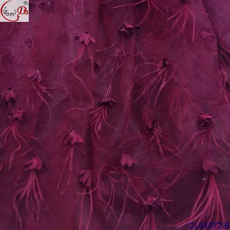 5 ярдов белого/розового/светло-голубого цветов ручной работы 3D перо