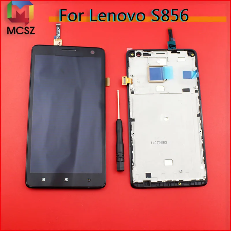 ЖК дисплей 5 дюйма для Lenovo S856 и сенсорный экран с рамкой в сборе запасные части