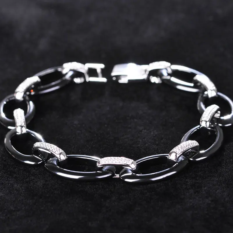 Элегантный из белой керамики браслеты на запястье в виде золотого цвета