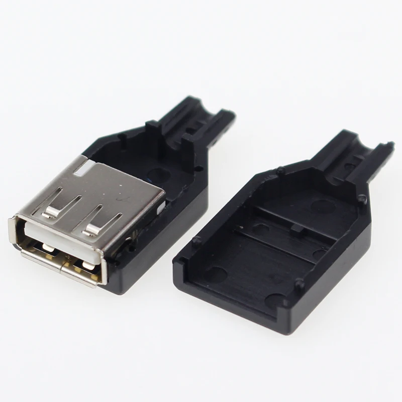 IMC Горячее предложение(5 шт. мужской+ 5 шт. Женский) USB 4 Pin разъем с черной Пластик крышка