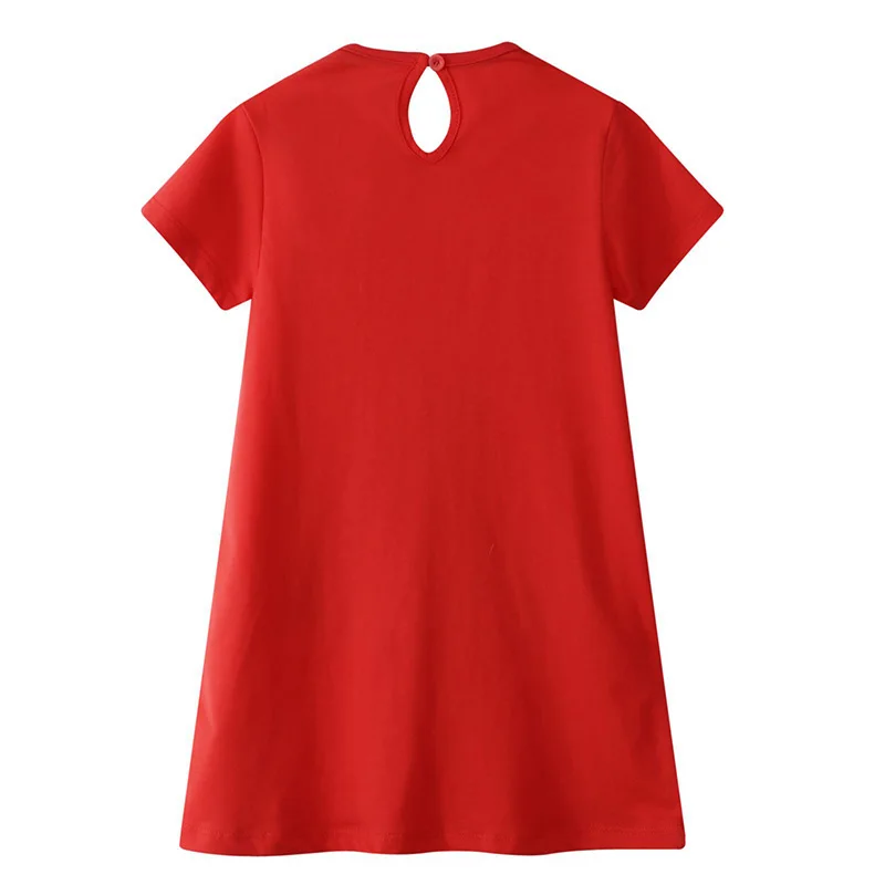 Dxton 2019 Girl Dress Summer Kid Vestdios Appliques Princess Girls Print O-neck Children American Style | Детская одежда и обувь