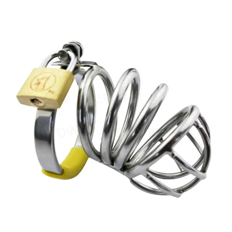 Нержавеющая сталь клетка для пениса Кольца пенисный рукав мужской целомудрие