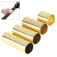 4pcsset gold plated steel guitar slide 28mm 51mm 60mm 70mm smooth edge slider electronic guitarra parts accessories