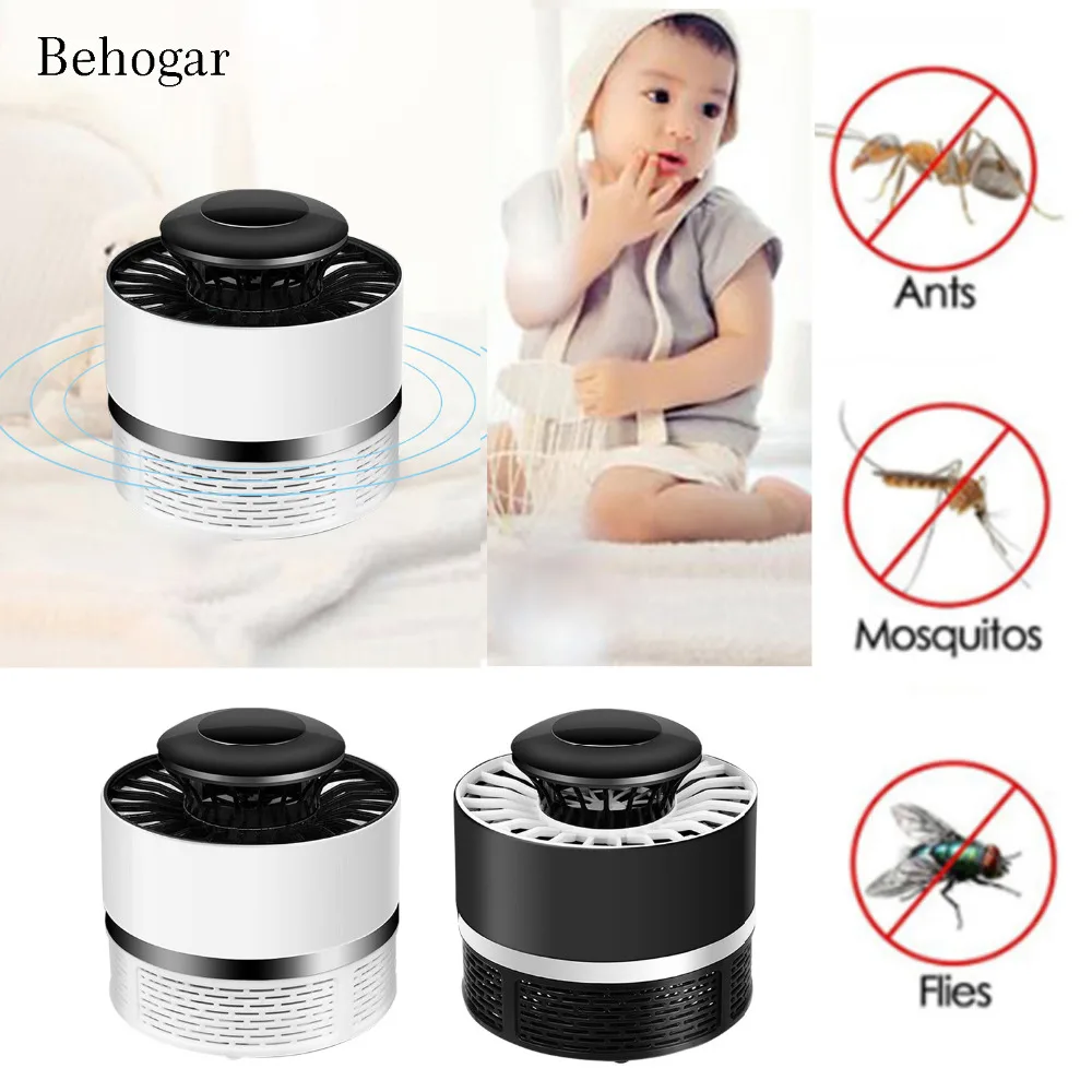 Behogar USB электрическая ловушка для комаров светильник насекомых Fly светодиодный