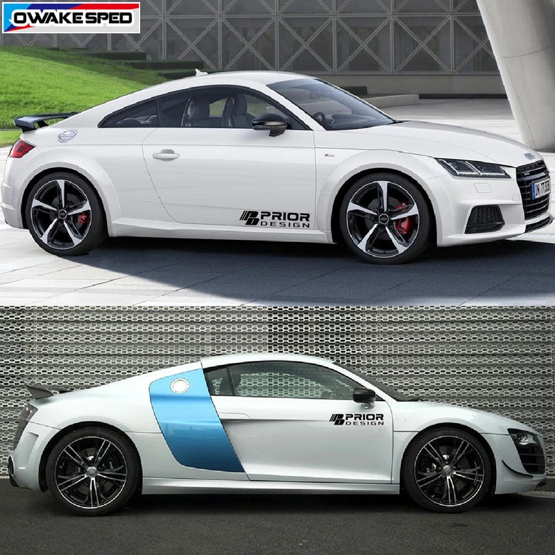 Для Audi TT RS R8 R6 до дизайн в полоску гонки Стикеры корпус автомобильной двери окна