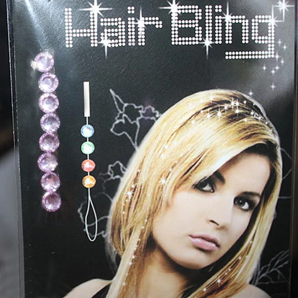 Новая мода женщин алмаз 8 кристаллов клип вихревой спираль Bling заколка для волос - Цвет: Розовый