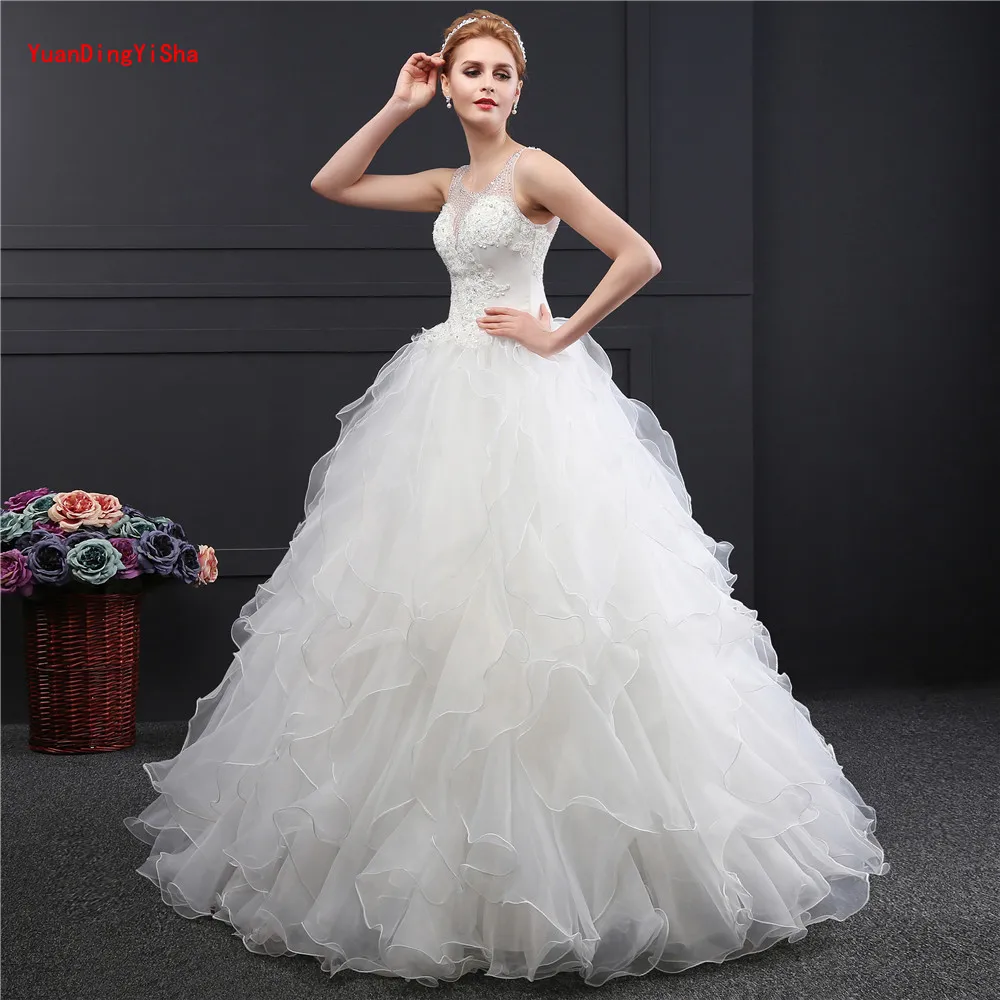 Новинка элегантные свадебные платья принцессы 2017 бальное платье с v-образным