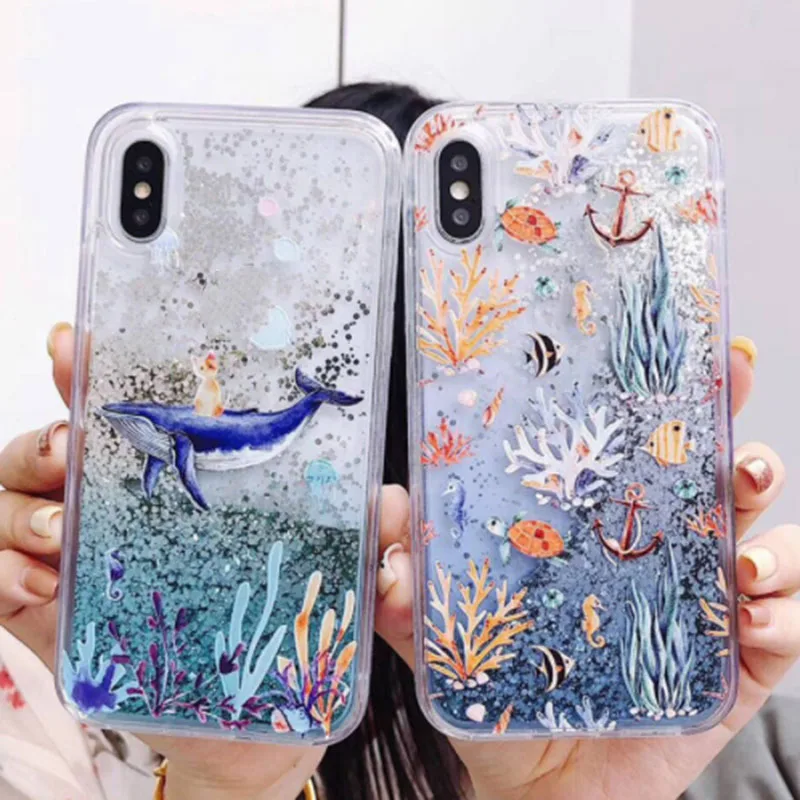 Чехол для Apple чехол с зыбучим песком iPhone xs max xr x 7 8 6 6s plus силиконовый мягкий