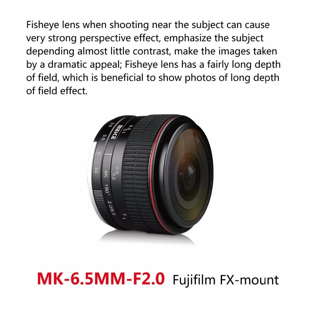 Объектив рыбий глаз MEIKE F2.0 для Fujifilm X Mount камеры с объективом креплением камер |lens