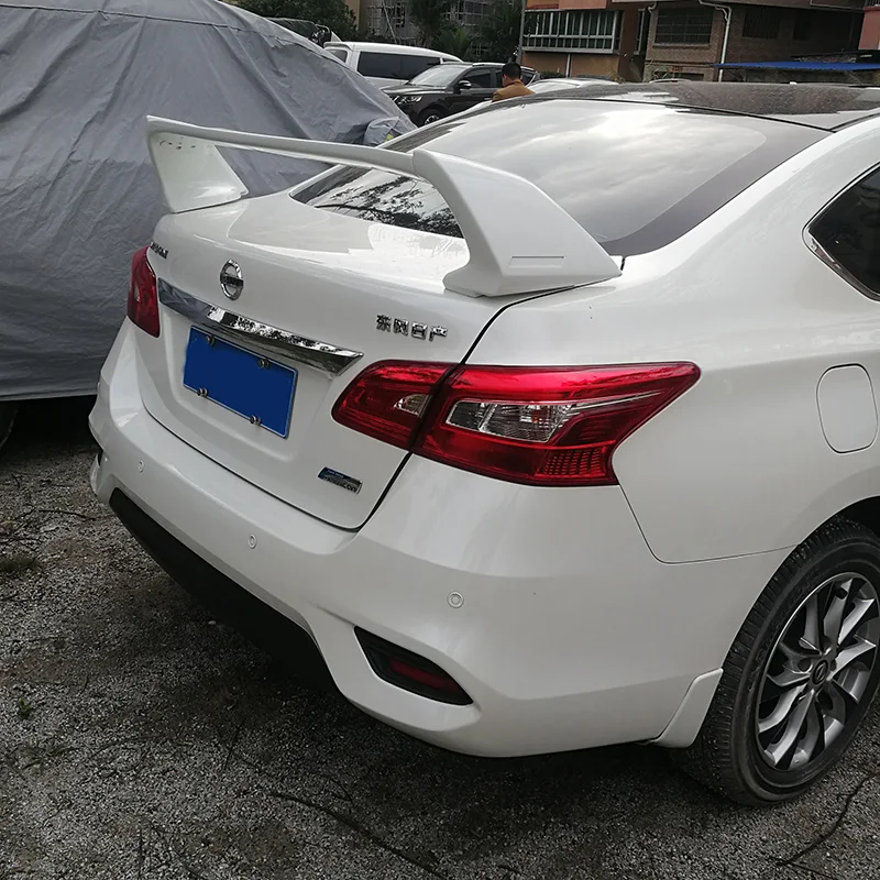 Для Nissan Sentra 2012 2016 высокого качества ABS спойлер из материала задний на багажник