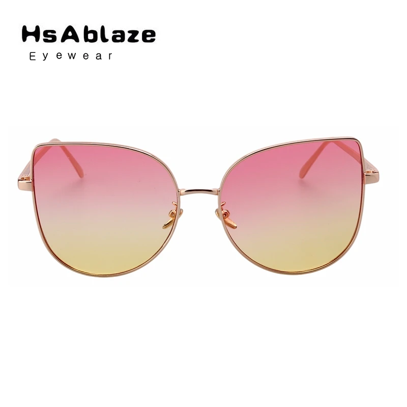 Hsablaze очки Новый Cat Eye Солнцезащитные для женщин Для Брендовая дизайнерская обувь