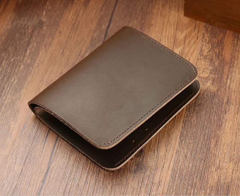 Brown 2 Klsyanyo мужской кошелек из натуральной кожи Двойные кошельки Crazy Horse кошелек винтажный короткий тонкий кошелек Carteira Masculina держатель для карт - Цвет: Brown 2