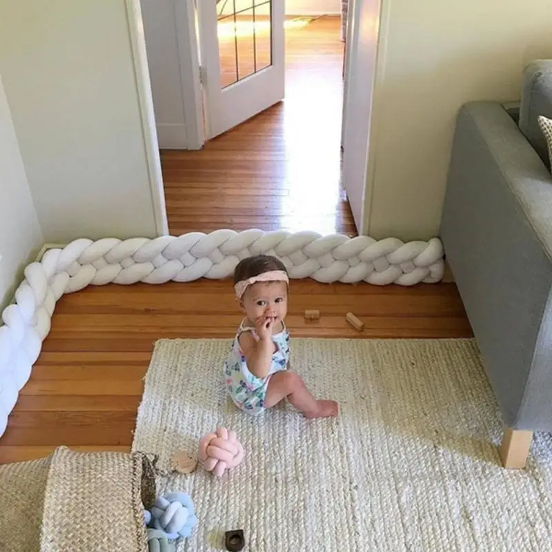 1 м/2 м/3 м бампер для детской кровати ручная работа длинная плетеная плюшевая