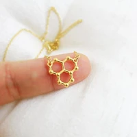 water molecule structure necklace science stem phenalene graphene fullerene soccerene chemistry ice hydro h2o formula necklaces