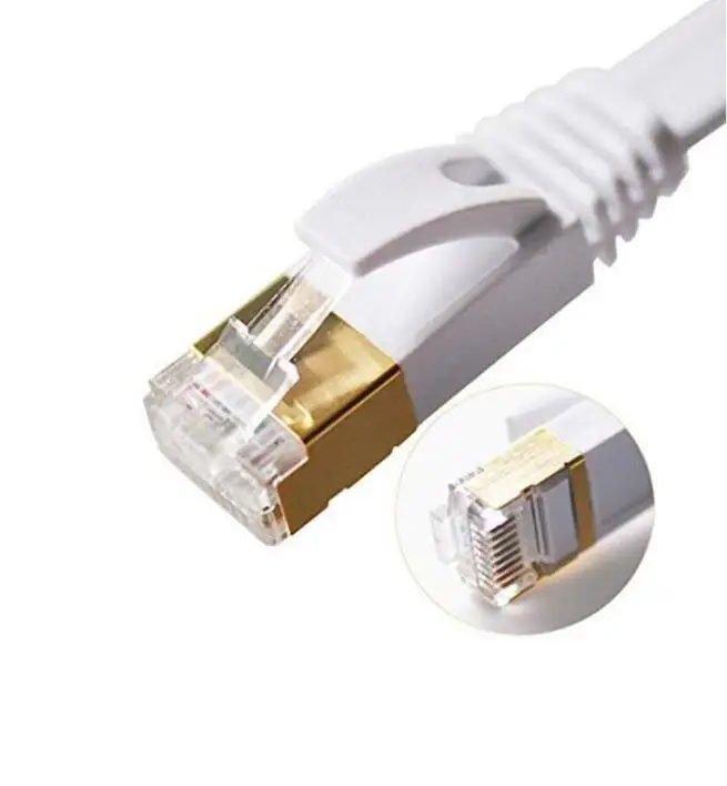 Cat7 Ethernet с плоским экраном экранированным (STP) без Snagless Rj45 соединительный сетевой