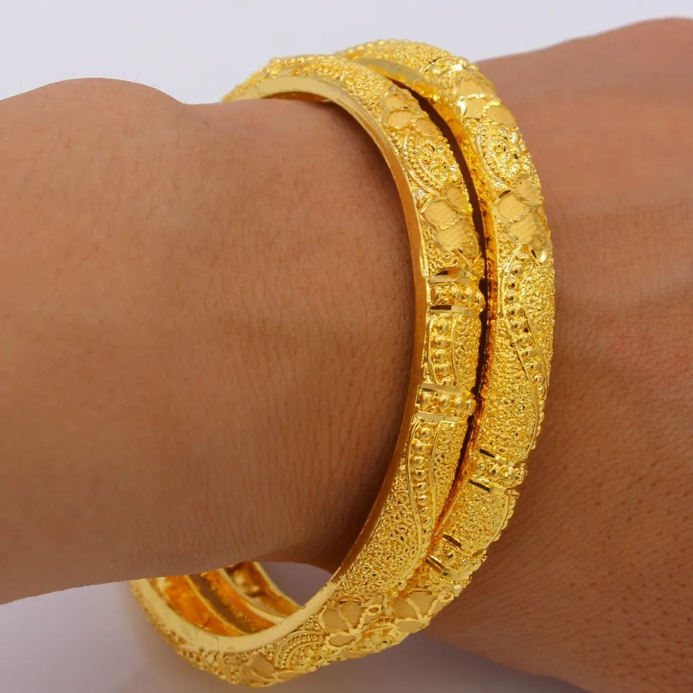 Новый Эфиопский браслеты для Для женщин 24 К золото Цвет Дубай и браслет в