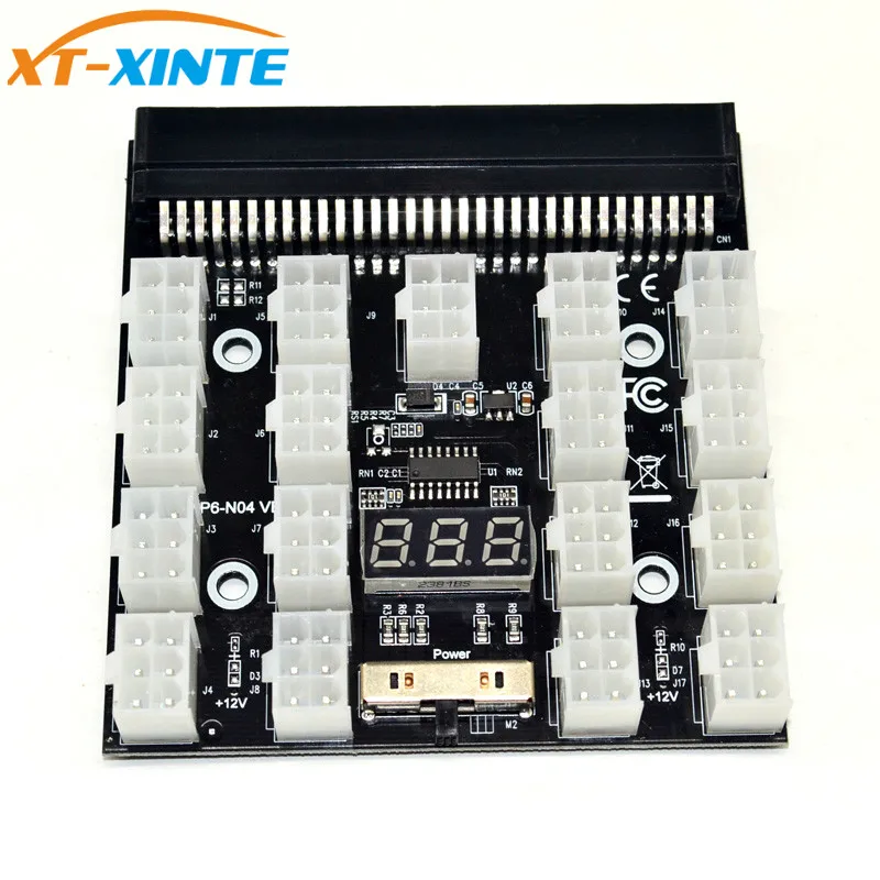 Блок питания Black PCI E 17x 6Pin адаптер для разделочной платы конвертер 12 В Ethereum BTC Antminer