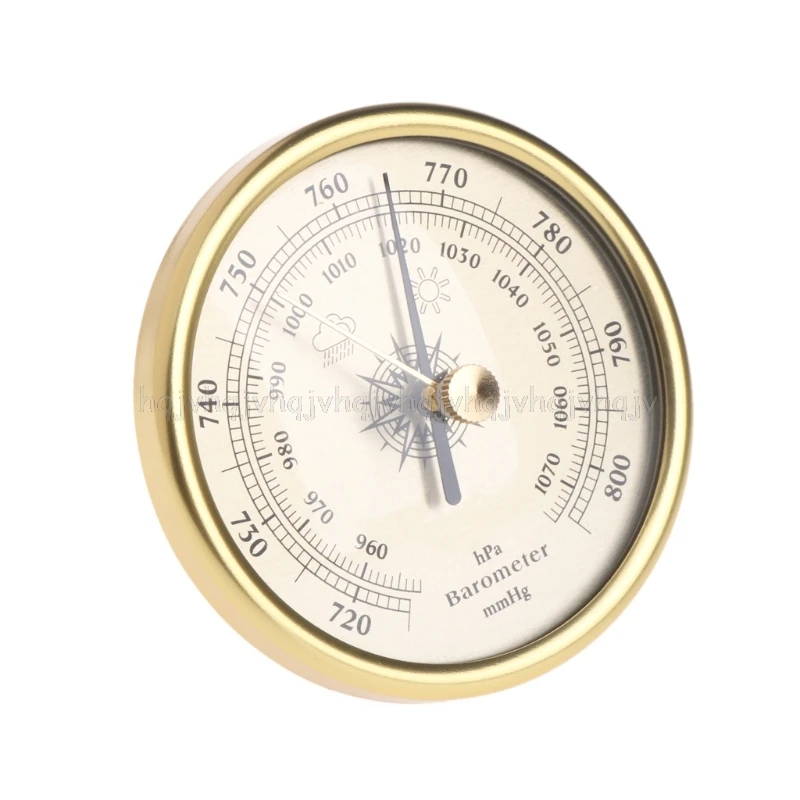 72 мм настенный барометр 1070hPa золотой цвет Круглый циферблат Air Weather Station JUL06 Прямая