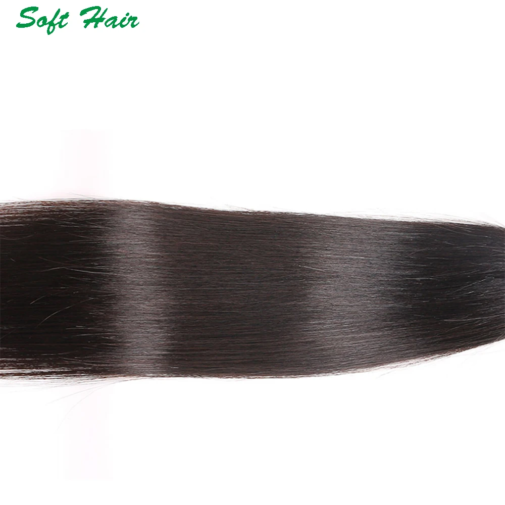 Европейский Прямой Выдвижение Человеческих Волос с Ребенком 4 Связки